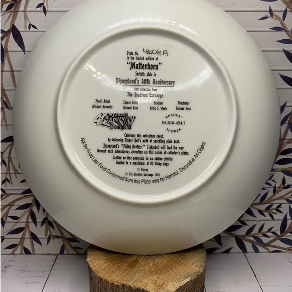 DISNEY | BRADFORD EXCHANGE Collectors Fine Porcelain Plate Matterhorn Disneyland - Picture 2 of 4